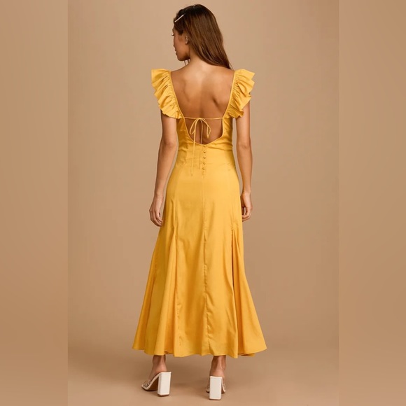 Wedding Guest Maxi Dress - Mustard - Picture 2 of 3